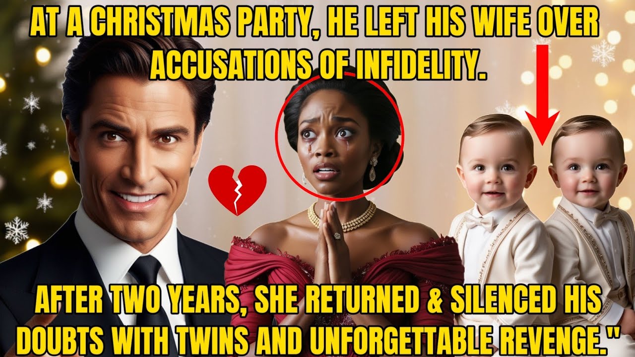 AT A CHRISTMAS PARTY, HE LEFT HIS WIFE OVER INFIDELITY BLAME. AFTER 2 YEARS, SHE RETURNED WITH TWINS