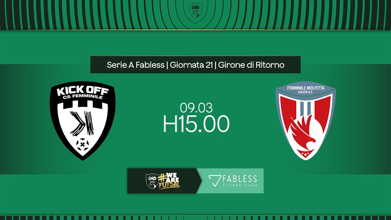 Kick Off-Femminile Molfetta 2-3 | 21ª giornata | Serie A Fabless 2024/2025