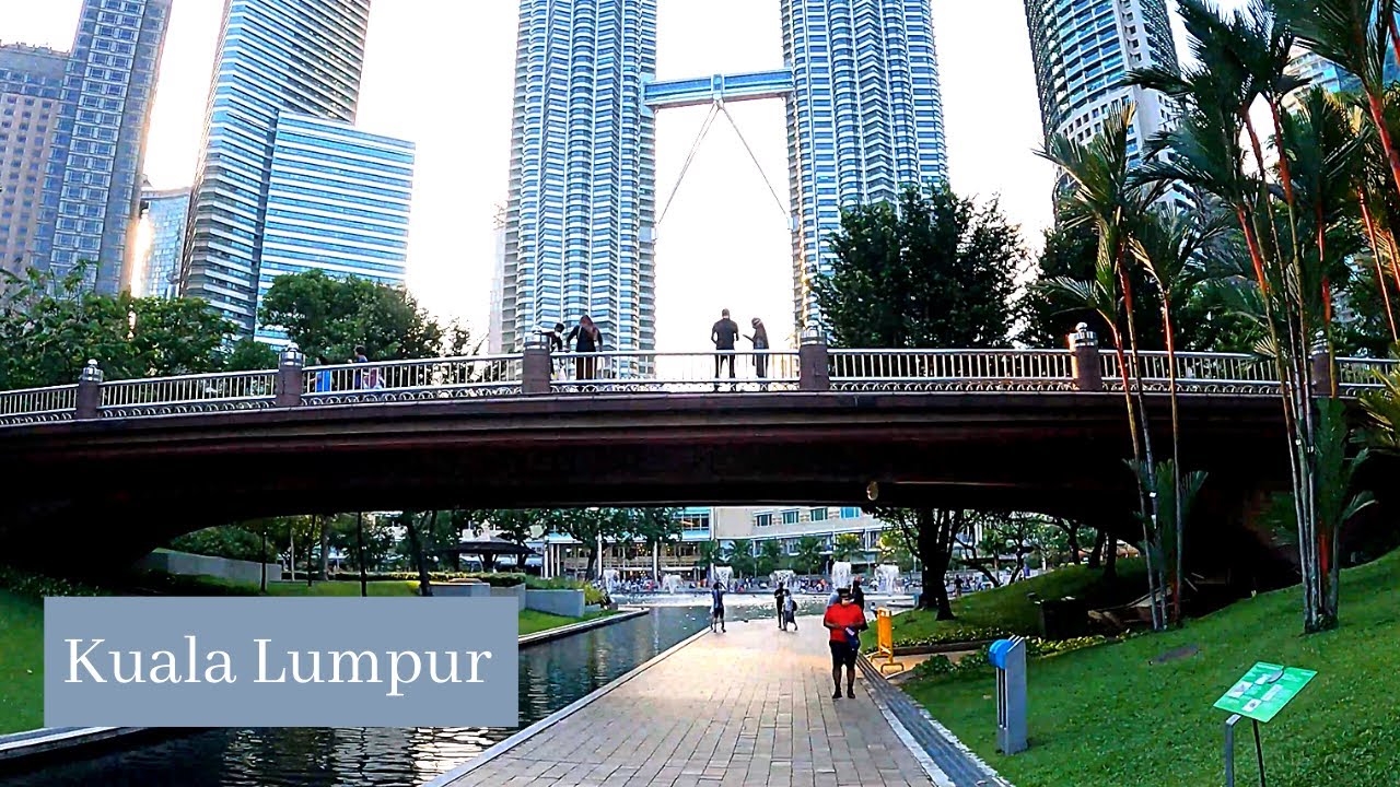 [4K] Evening Walk in KLCC Park | Walking Tour 2021 | Kuala Lumpur | Malaysia