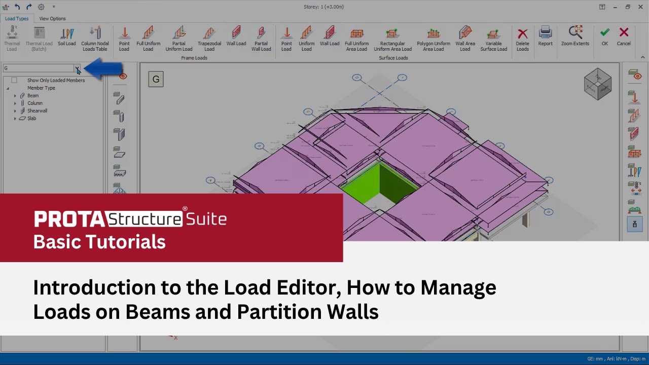 9 – Introduction to the Load Editor, How to Manage Loads on Beams and Partition Walls