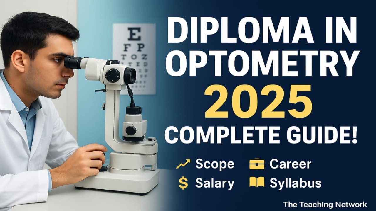 Diploma in Optometry 2025  Scope, Career, Salary, Syllabus Explained in Hindi