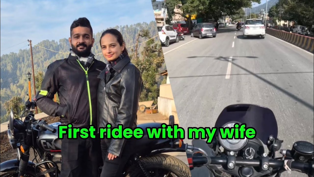 First Sunday Ride with my Wife #sundayride #viralvideo #viralvideos #bikeride #hunter350 
