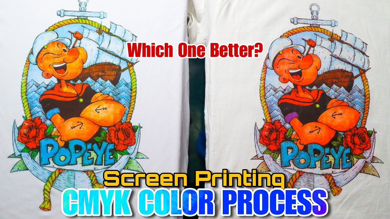[SCREEN PRINTING] CMYK COLOR PROCESS - POPEYE | WHICH ONE BETTER?