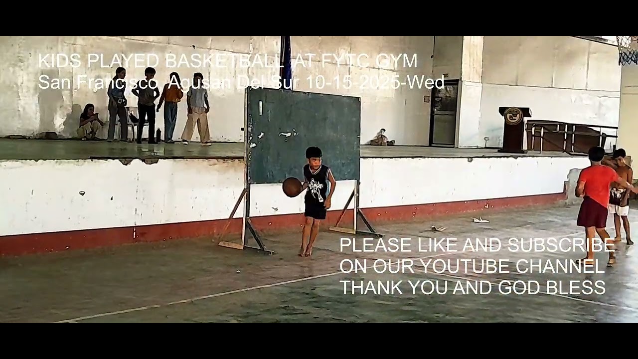 Kids played basketball at FYTC Gymnasium, San Francisco, Agusan Del Sur