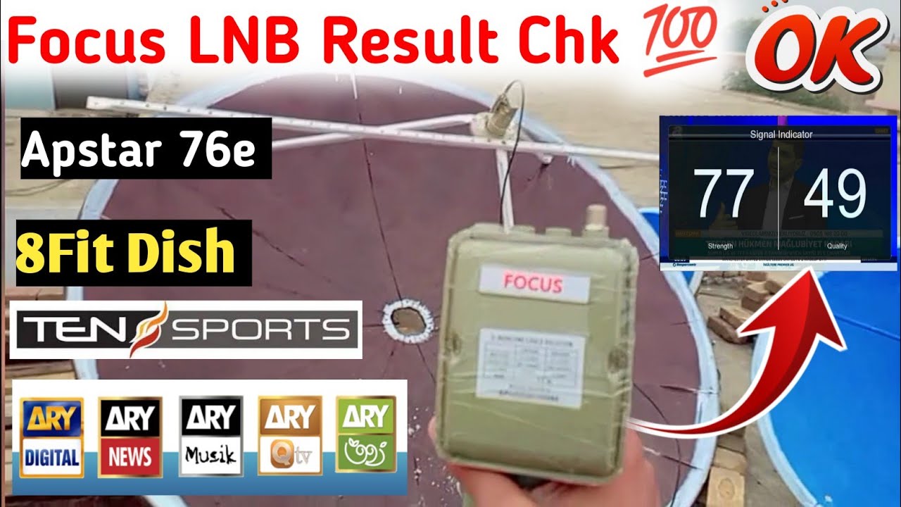 How To Chk Result C Band Focus Lnb With Apstar 76e | ARY Network Setting | Apstar 76e setting 