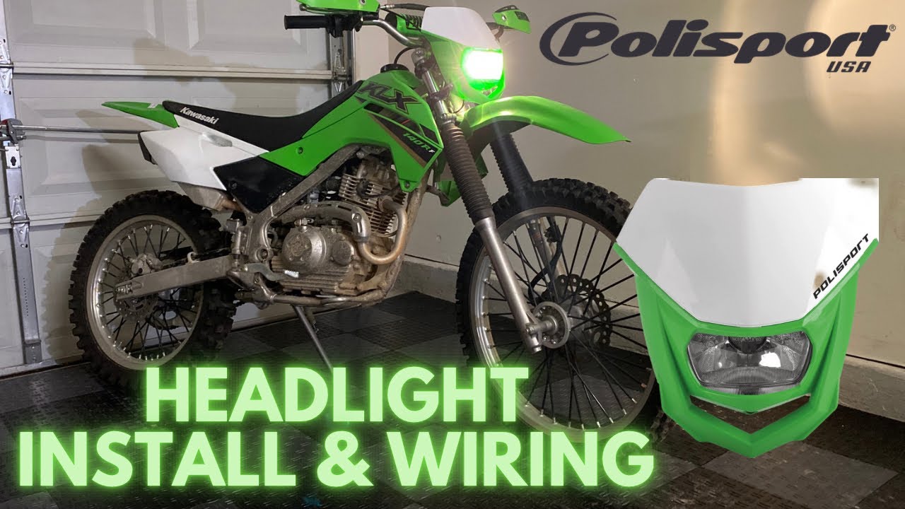 Polisport Halo Headlight Installation and Wiring | 2022 #Kawasaki #KLX140RF KLX 140 RF