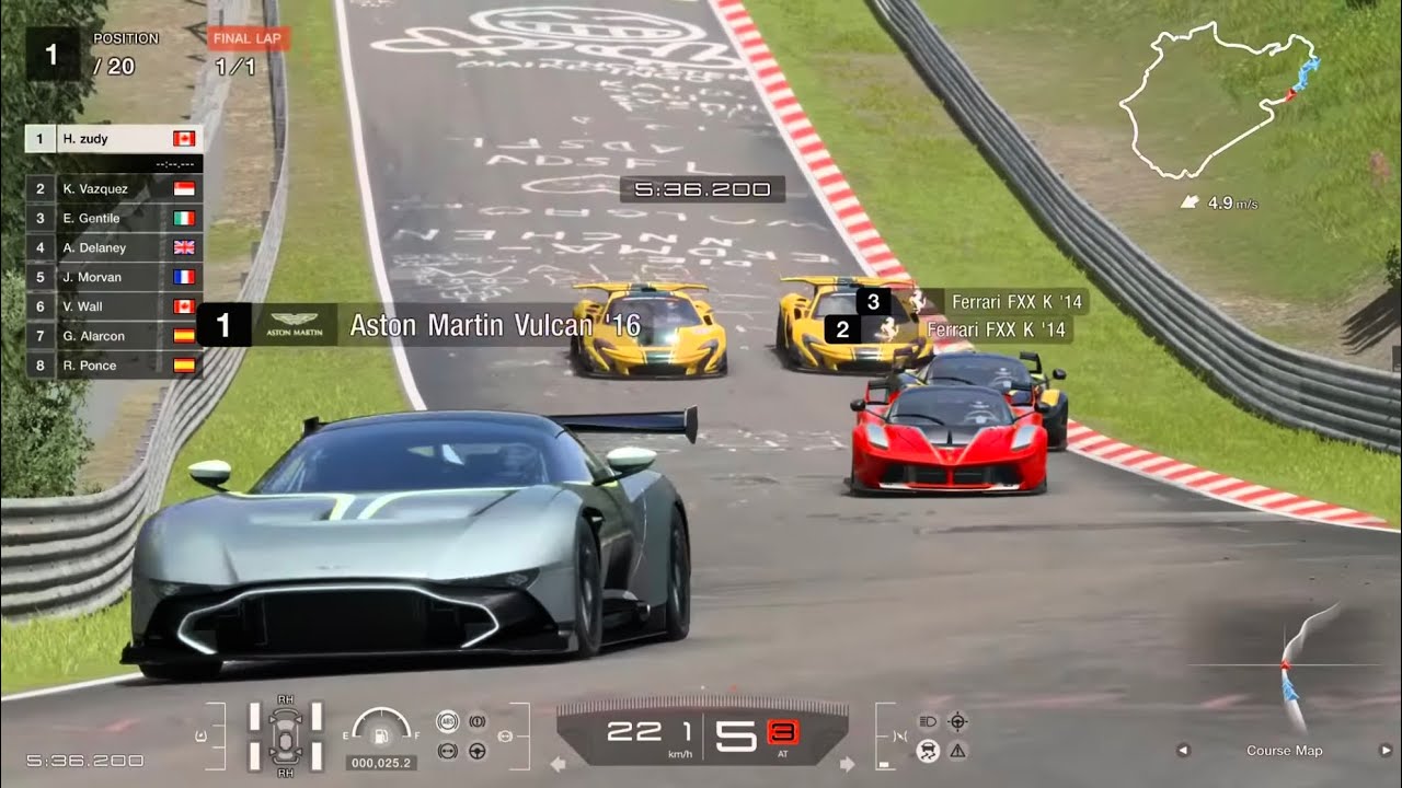 Gran Turismo 7 I Nürburgring I Aston Martin Vulcan vs Ferrari FXX K