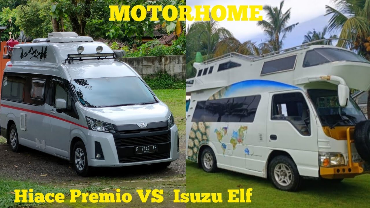 Hiace Premio MOTORHOME  VS  Isuzu ELF MOTORHOME