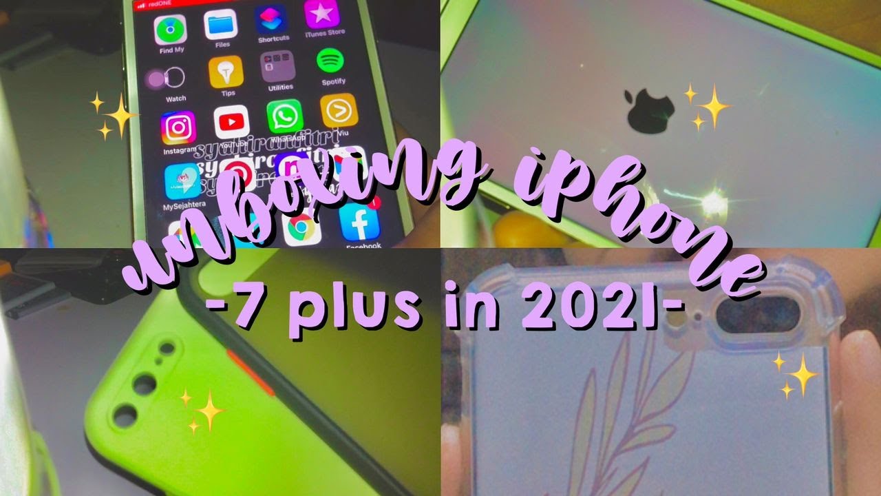 iphone 7 plus unboxing and case | gold 128 gb in 2021 | aesthetic unboxing ✨🦋