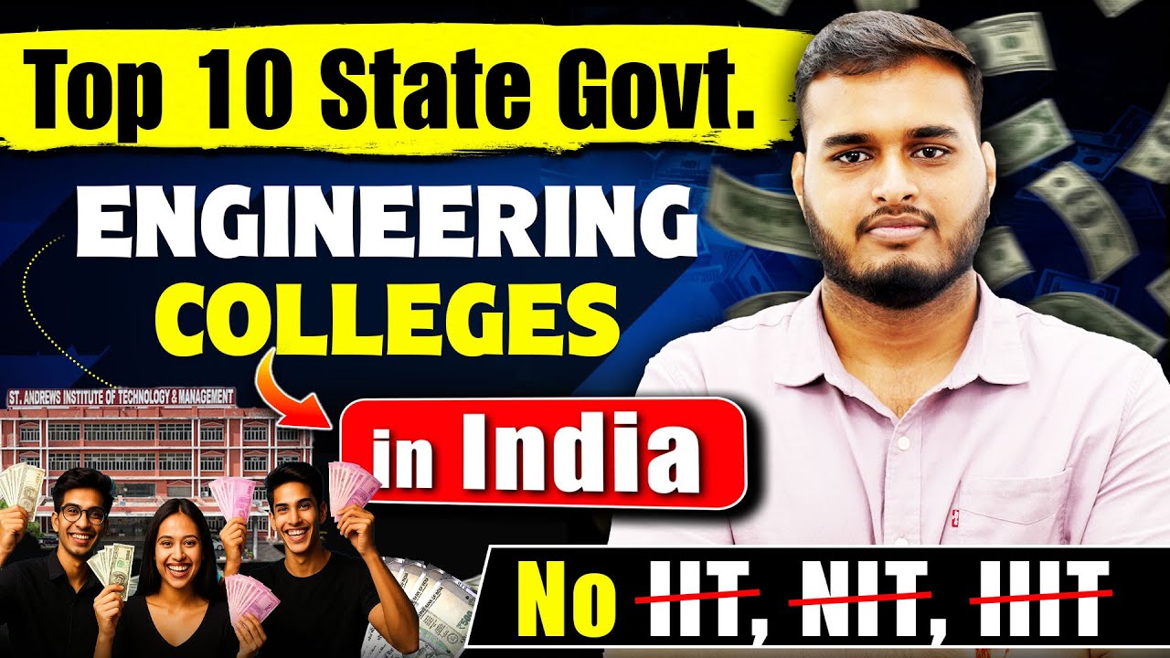 Top 10 Government Engineering Colleges in India ( State Wise ) 🔥| No IIT,NIT,IIIT | JEE 2026