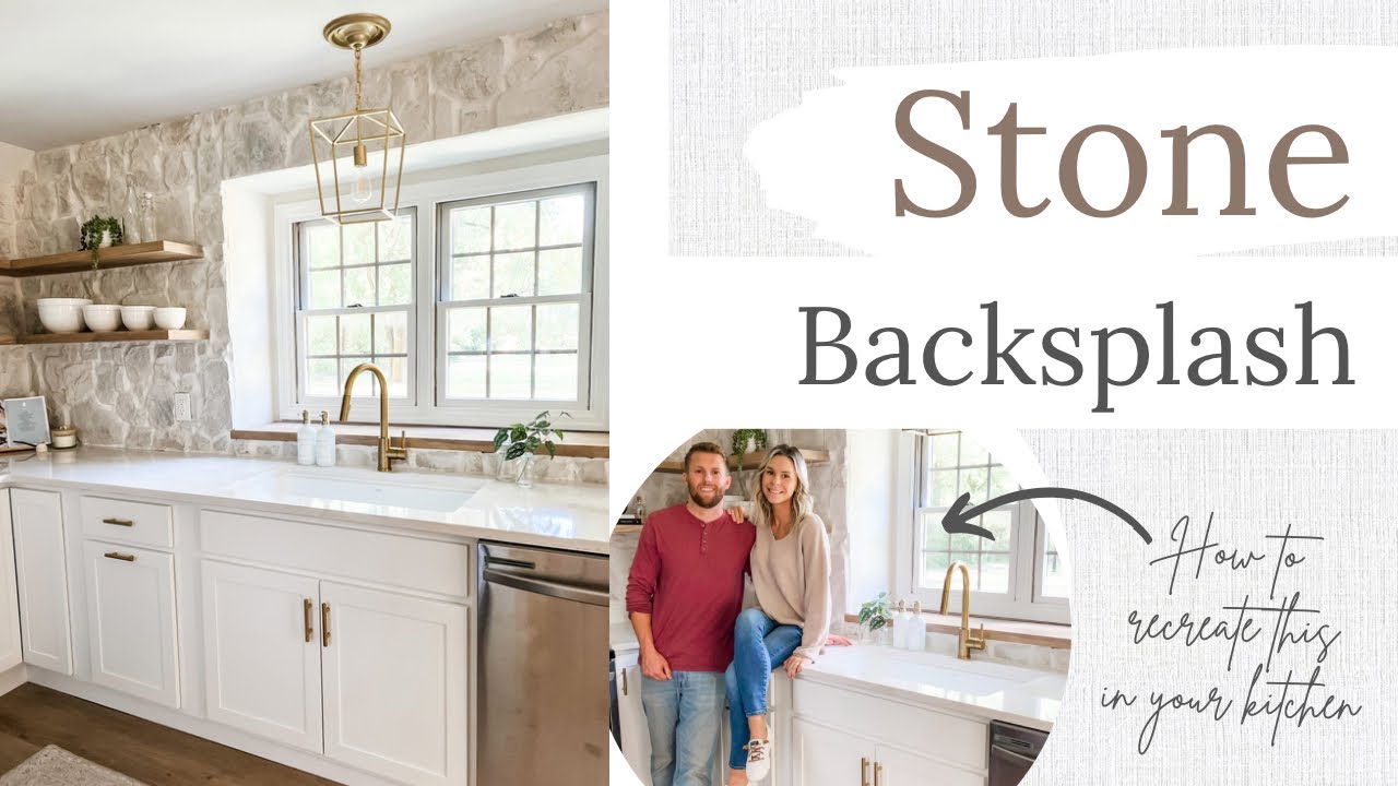 Самодельная каменная облицовка кухонного фартука