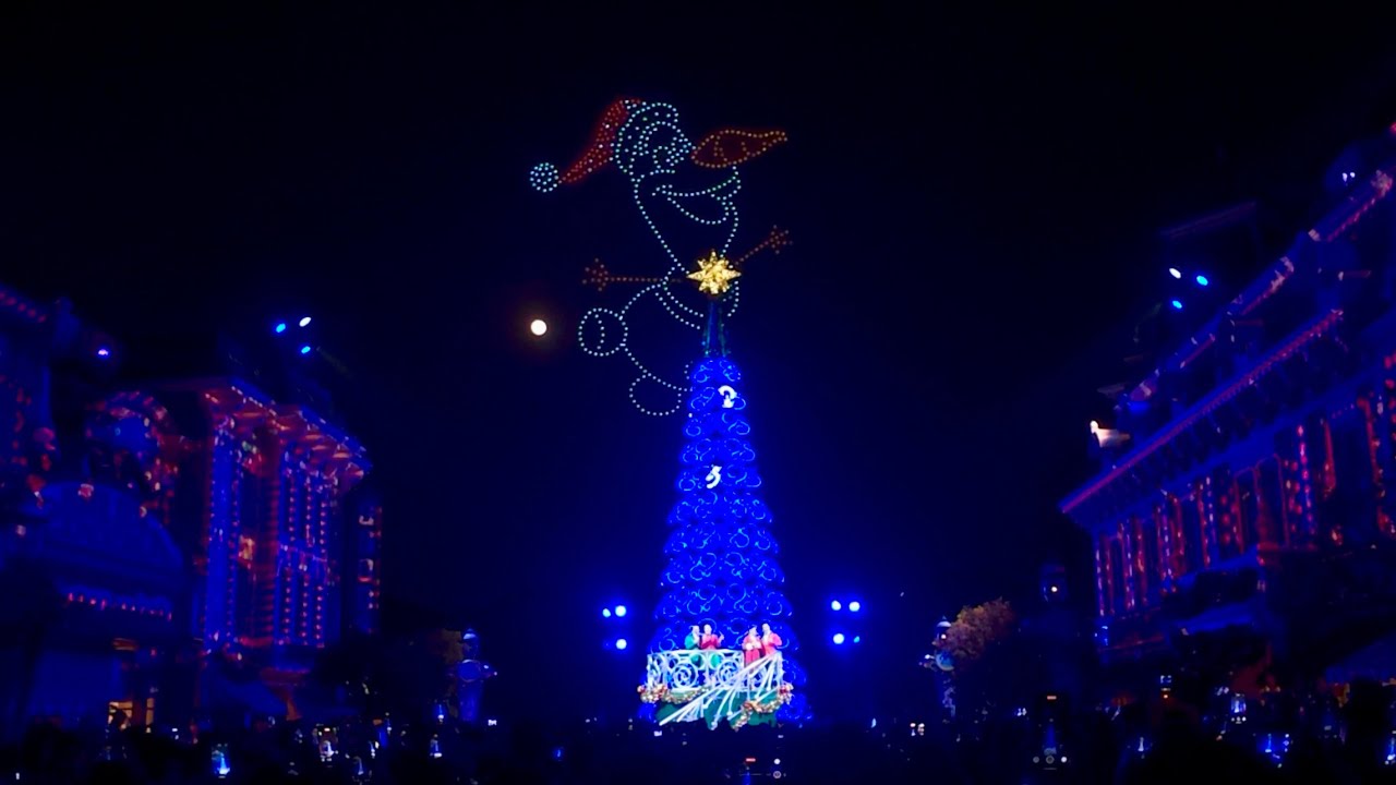 Hong Kong Disneyland Christmas light show