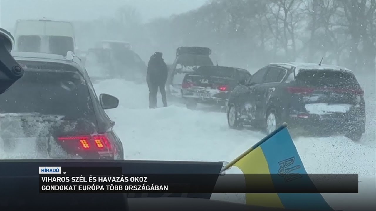 A viharos szél és a havazás okoz gondokat Európa több országában