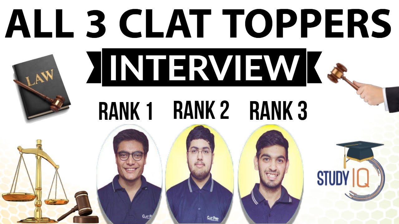 CLAT Toppers AIR 1, 2 & 3 - All three toppers together discussing their Journey & Strategy for CLAT