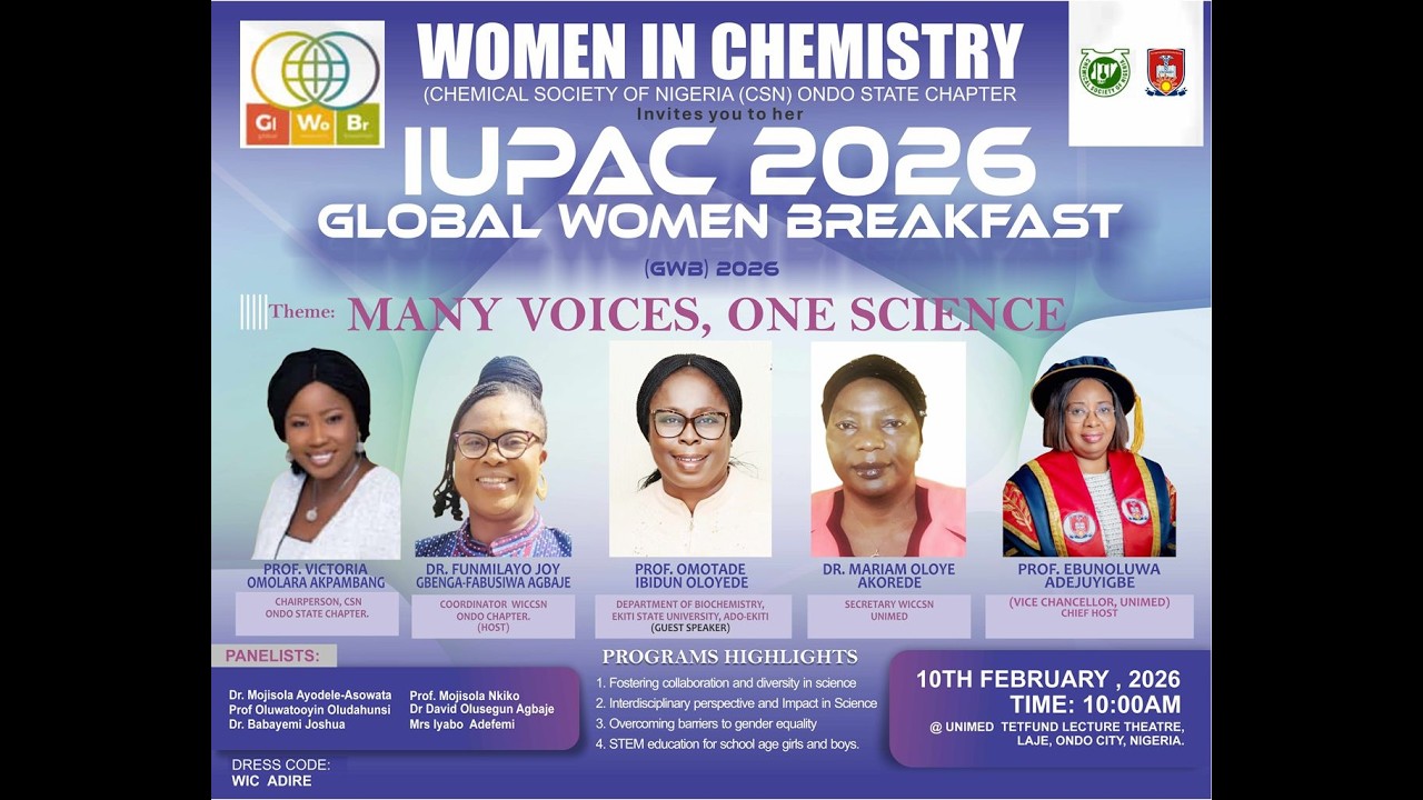 WOMEN IN CHEMISTRY CONFERENCE  IUPAC 2026 TUE10022026