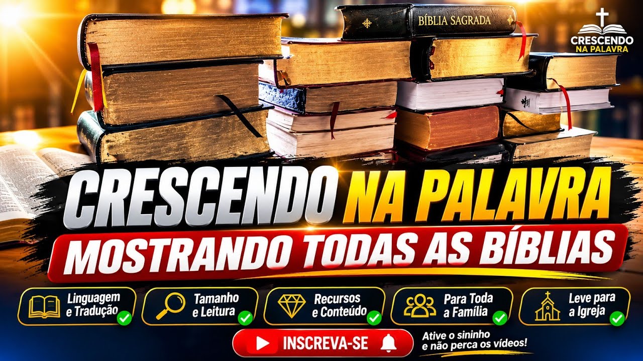 🔴 Minhas Bíblias | mostrando todas minhas bíblias - Crescendo Na Palavra
