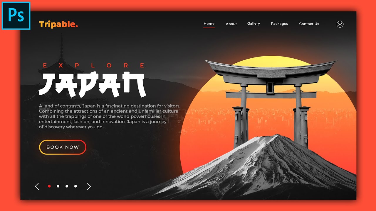 Photoshop Tutorial : How to Design Website UI in Photoshop | UI Design Tutorial