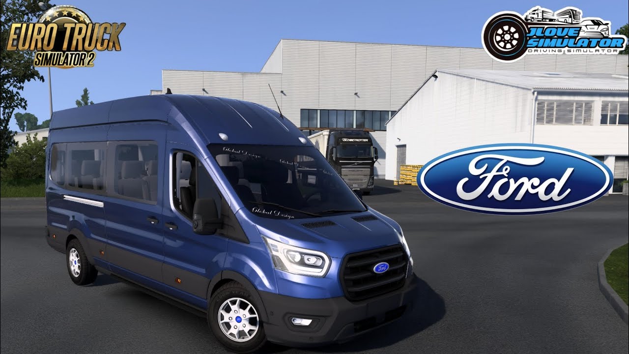 ETS2: Ford Transit Van, (528km Drive from Szczecin to Kassel) Euro Truck Simulator 2