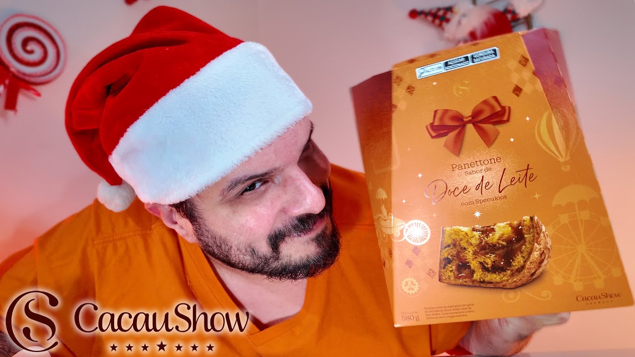 PROVANDO o PANETTONE DOCE DE LEITE com SPECULOOS da CACAU SHOW - KD O SPECULOOS?