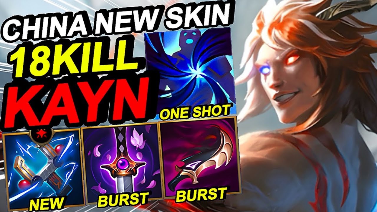 Wild Rift China Kayn Jungle - Blue Kayn Broken OP - Best Build Runes - Nightbringer Kayn Skin