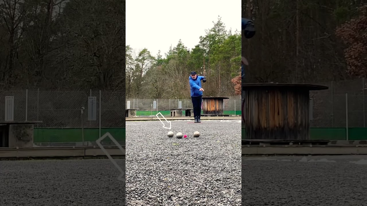 Double hit. Boule Training. #boule #petanque #shorts #fyp