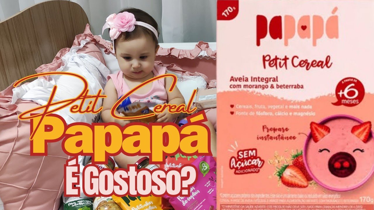 EXPERIMENTANDO MINGAU COM  PETIT CEREAL DA PAPAPÁ | Bebê de 10 meses