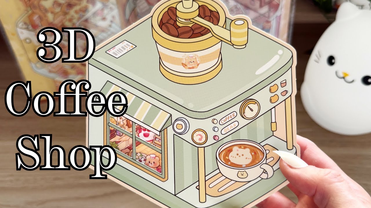 3D Sticker Scene: Coffee Shop | ASMR | First time trying this!