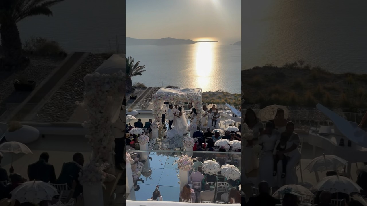 A beautiful location in santorini #wedding #weddingdress #bride #bride2024 #santoriniwedding #greece