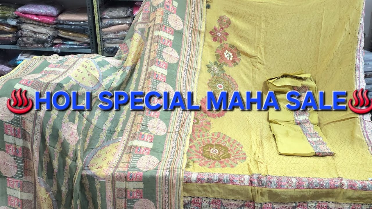 ♨️HOLI SPECIAL MAHA SALE ♨️GANGA BRAND 🥁 JAYVIJAY SUITS AND NETRA💥PURE COTTON JAIPURI SUIT♨️
