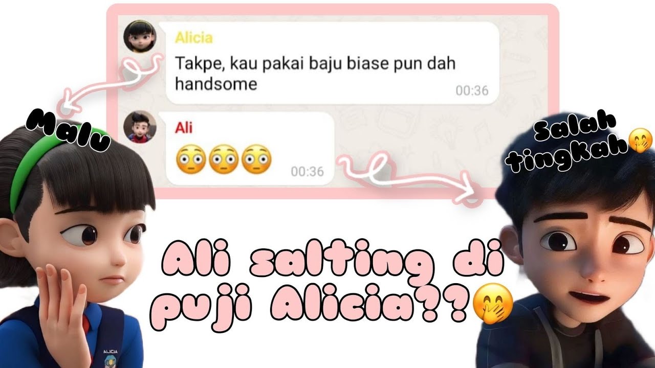 Ali salting di puji Alicia?😳🤭// Ejen Ali dubbing