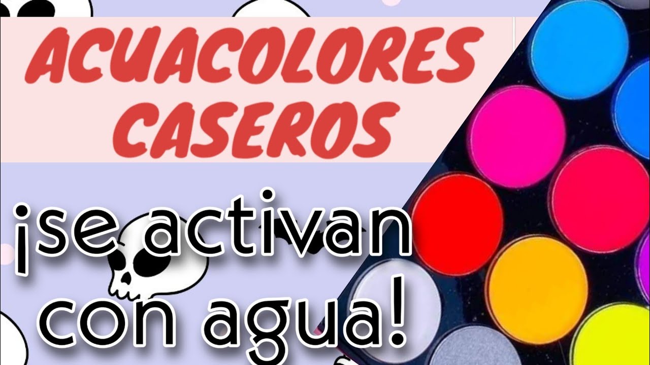 ACUACOLORES CASEROS🎨/ bodypaint que se activan con agua, para H A L L O W E N 🎃🕷️