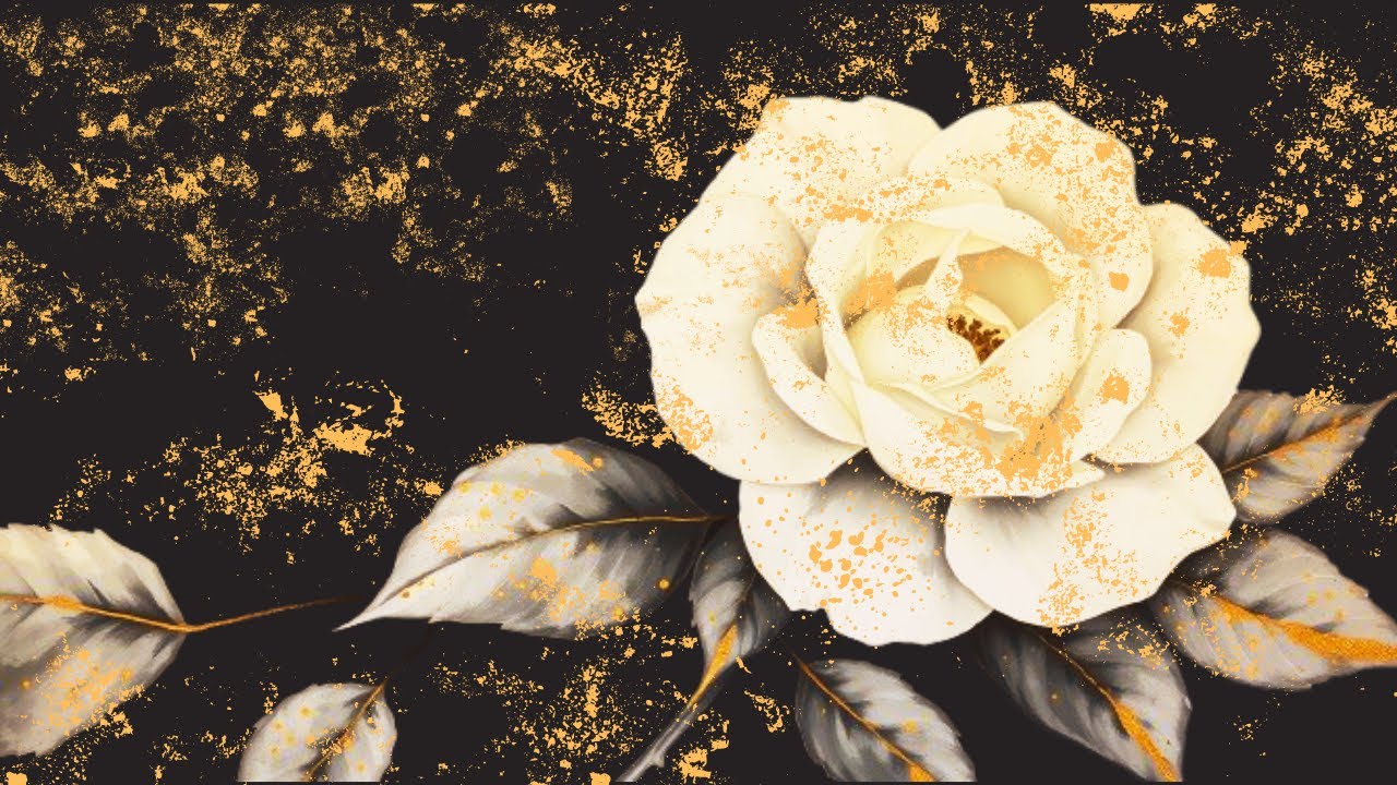 Vintage white Flowers Painting | Frame TV Art | Art Screensaver