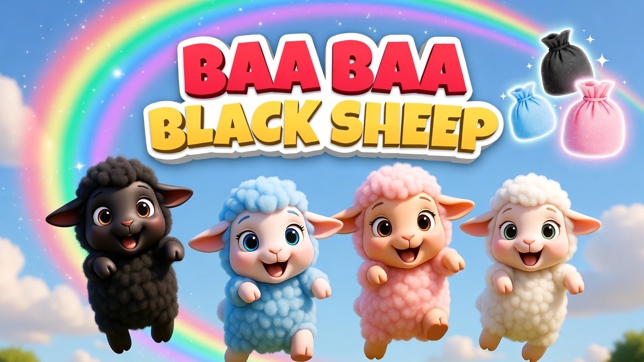 Baa Baa Black Sheep 🐑🌈 | Colorful Sheep Song for Kids | Fun Nursery Rhymes 2026