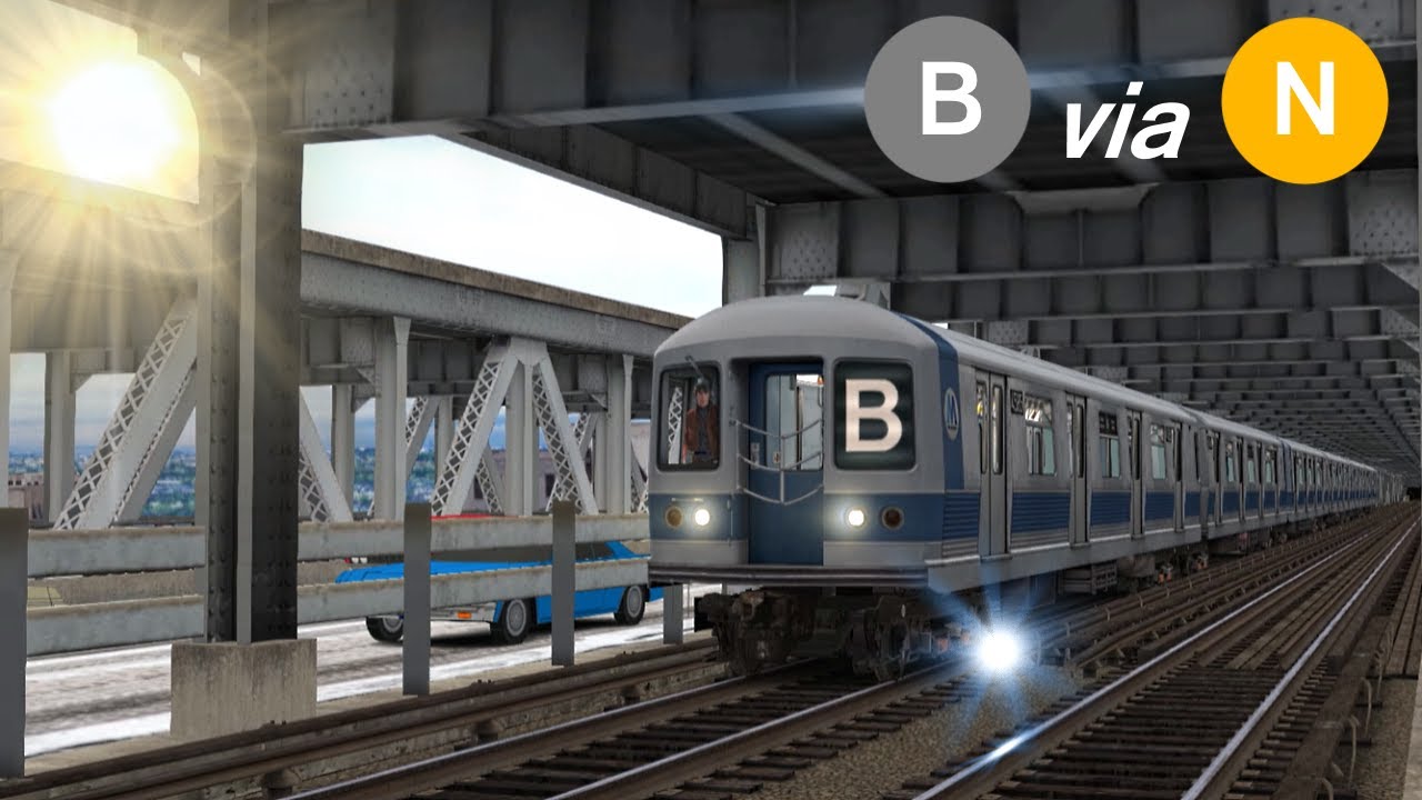 OpenBVE NY: R42 (B) via the (N) line to 57th Street (1971)