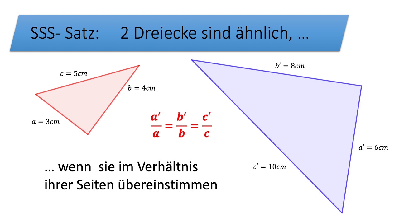 Ähnlichkeitssätze bei Dreiecken - Daheim bei Heim