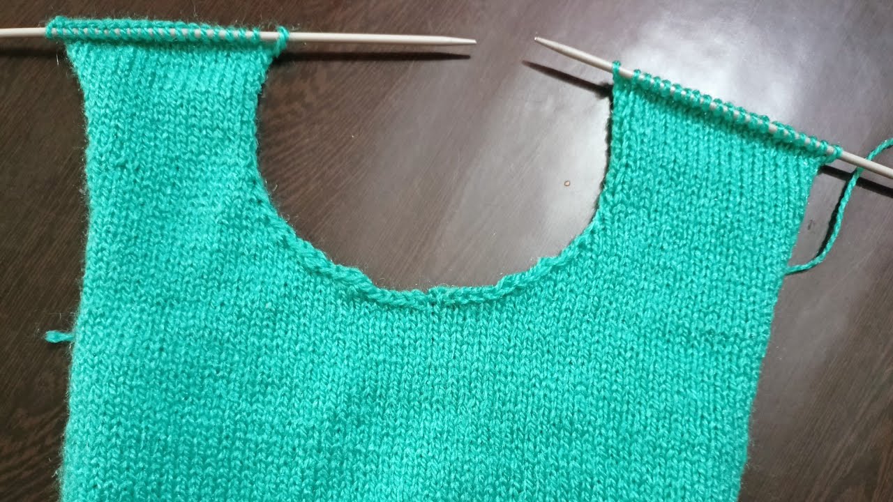 गोल गले के फंदे कैसे घटाये ll how to make round neck ll decreasing stitches ll baby sweater.
