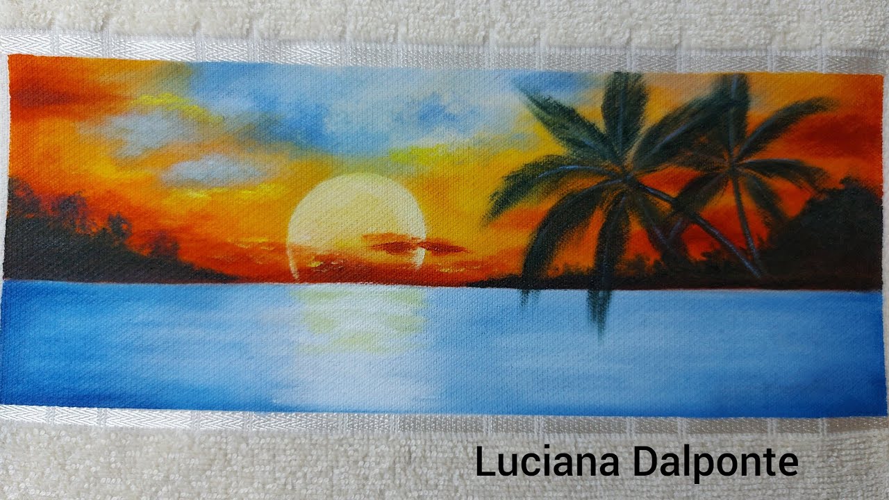 Como Pintar Paisagem. Pintura em Tecido. Luciana Dalponte