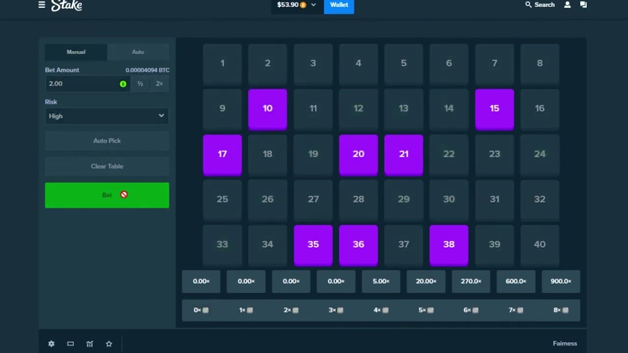 100 TO 1000 KENO CHALLENGE Stake