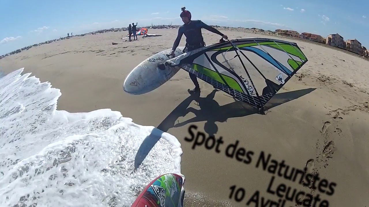 Windsurf au spot des Naturistes - Leucate - 10 Avril 2016 (version finale)