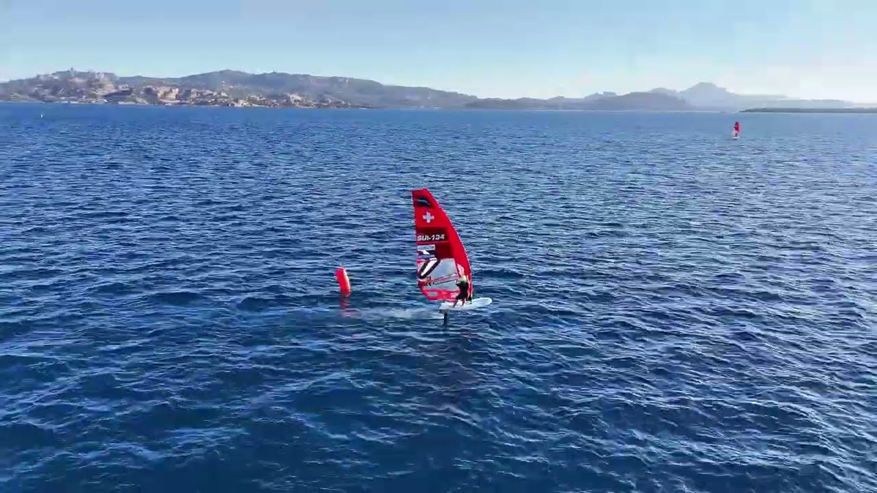 Sardinia IQFoil filmed by  a drone