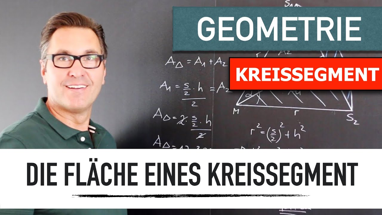 Wie berechne ich die Fläche eines Kreissegmentes? Kreissegmentfläche berechnen | Geometrie | Kreis