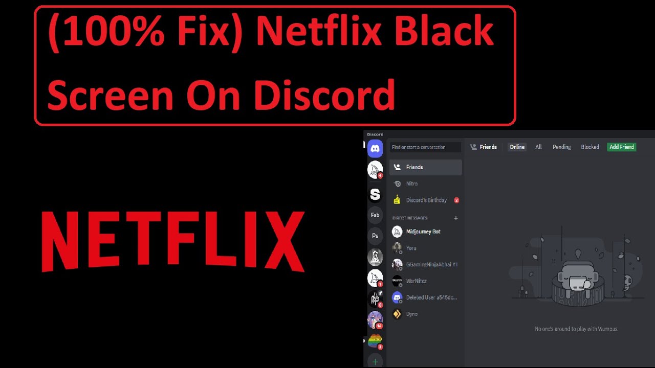 (100% Fix) Netflix Black Screen On Discord | Screen Share On Discord | Prime Video, Hulu, Hotstar