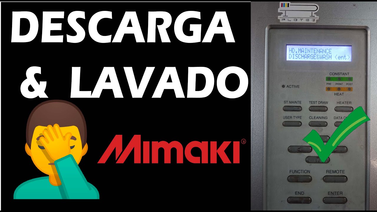 DESCARGA Y LAVADO EN JV33/CJV30 MIMAKI