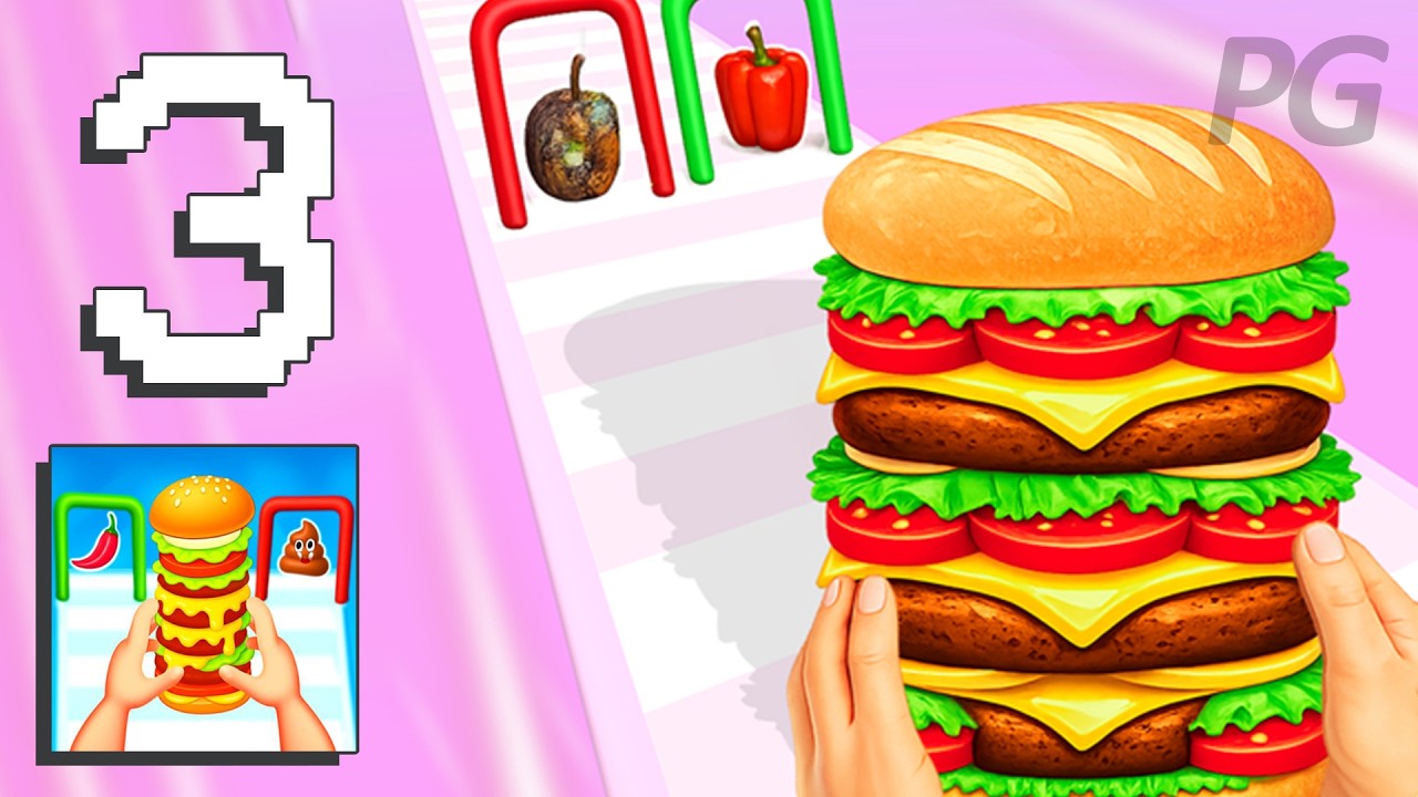 Burger Stack 3D: Кулинарные игры, часть 3