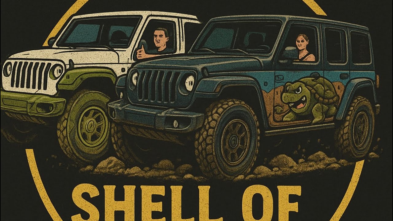 A Jeep Liberty and a Cybertruck take on Wolf caves offroad park