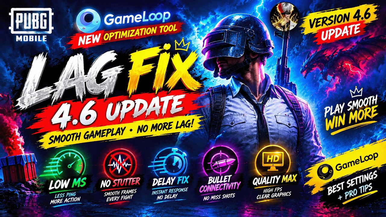 🔥 PUBG Mobile 4.6 Lag Fix on GameLoop | No Lag, No Stutter & FPS Boost!
