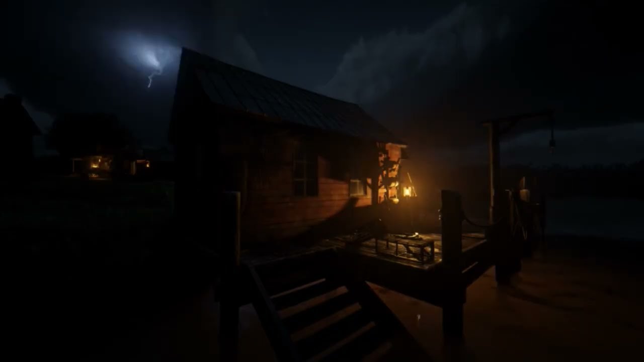 Real Night Thunderstorm ⚡️ Heavy Rain for Deep Sleep & Relaxation