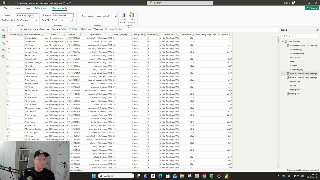 PowerBi Część 10 - DAX - Funkcje Daty