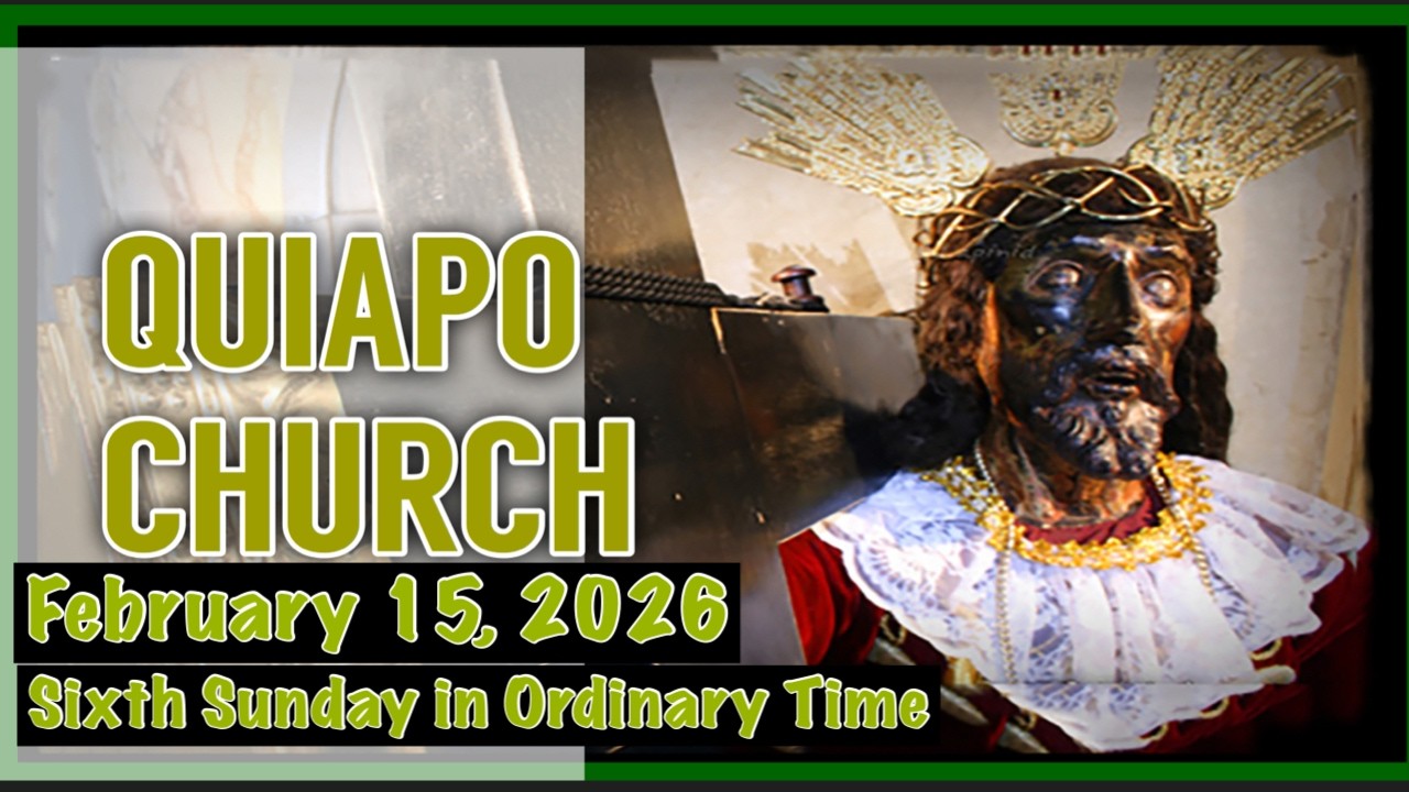 Quiapo Church Live Sunday Mass Today | February 15, 2026 (Filipino Healing Mass)