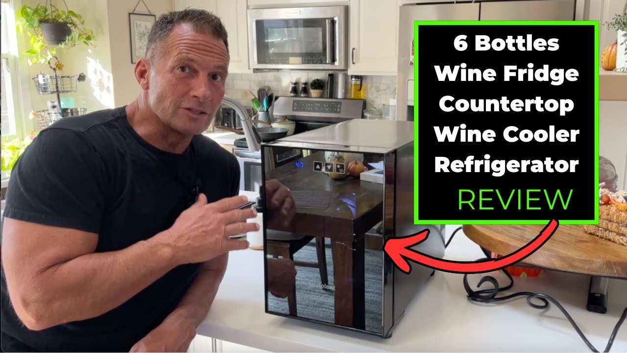 6 Bottles Wine Fridge Countertop Wine Cooler Refrigerator